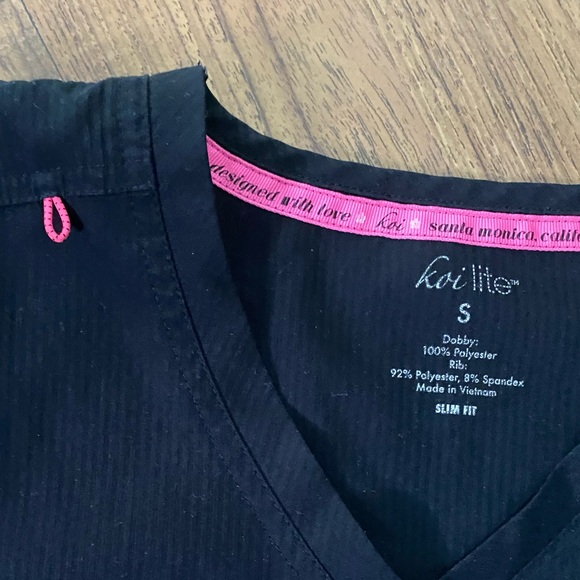 Koi Lite Scrub Set Jogger Black Slim Fit, Small - Picture 4 of 4